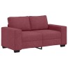 Canapé 2 places rouge vin 160x77x82 cm en tissu 618396618396