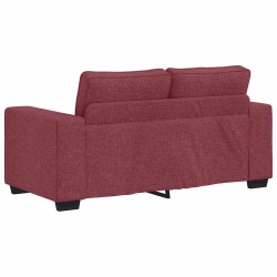 Canapé 2 places rouge vin 160x77x82 cm en tissu 618396618396
