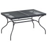 Table de Salle à Manger en Maille Extensible Anthracite Acier 618398618398