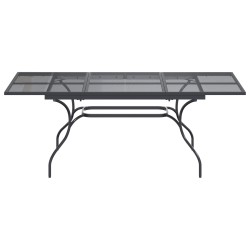 Table de Salle à Manger en Maille Extensible Anthracite Acier 618398618398