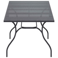 Table de Salle à Manger en Maille Extensible Anthracite Acier 618398618398
