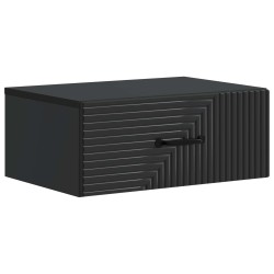 Cabinet de chevet mural avec tiroir Noir 49 x 34,5 x 20 cm 618400618400
