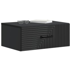 Cabinet de chevet mural avec tiroir Noir 49 x 34,5 x 20 cm 618400618400
