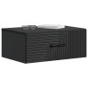 Cabinet de chevet mural avec tiroir Noir 49 x 34,5 x 20 cm 618400618400