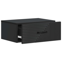 Cabinet de chevet mural avec tiroir Noir 49 x 34,5 x 20 cm 618400618400