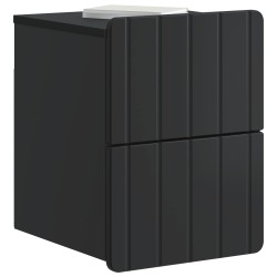 Cabinet de chevet mural avec tiroir Noir 33 x 34,5 x 43 cm 618401618401
