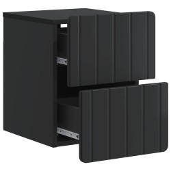 Cabinet de chevet mural avec tiroir Noir 33 x 34,5 x 43 cm 618401618401