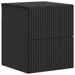 Cabinet de chevet mural avec tiroir Noir 33 x 34,5 x 40 cm 618402618402