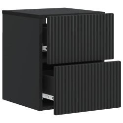 Cabinet de chevet mural avec tiroir Noir 33 x 34,5 x 40 cm 618402618402