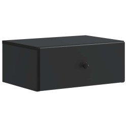 Cabinet de chevet mural avec tiroir Noir 49 x 34,5 x 20 cm 618403618403