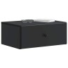 Cabinet de chevet mural avec tiroir Noir 49 x 34,5 x 20 cm 618403618403