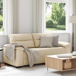 Canapé 2 places crème 180x81x84 cm en tissu 618404618404