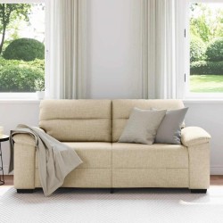 Canapé 2 places crème 180x81x84 cm en tissu 618404618404
