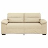 Canapé 2 places crème 180x81x84 cm en tissu 618404618404