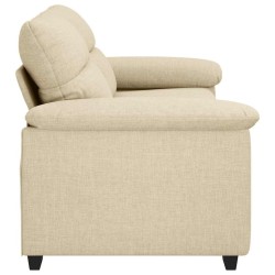 Canapé 2 places crème 180x81x84 cm en tissu 618404618404
