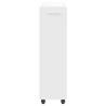 Armoire avec roues blanc 60x22x79 cm bois d'ingénierie 618406618406