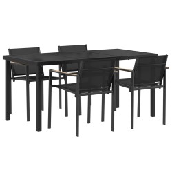 Ensemble de meubles d'extérieur 5 pcs Noir et anthracite 618407618407