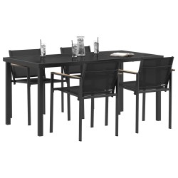Ensemble de meubles d'extérieur 5 pcs Noir et anthracite 618407618407