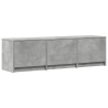 Meuble TV avec LED 140x34x40 cm Gris Béton Bois d’ingénierie 618410618410