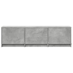Meuble TV avec LED 140x34x40 cm Gris Béton Bois d’ingénierie 618410618410