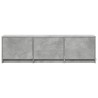 Meuble TV avec LED 140x34x40 cm Gris Béton Bois d’ingénierie 618410618410