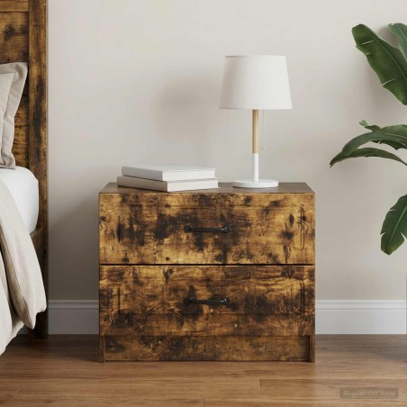 Cabinet de chevet avec tiroir Chêne fumé 62 x 34,5 x 44,5 cm 618411618411