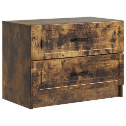 Cabinet de chevet avec tiroir Chêne fumé 62 x 34,5 x 44,5 cm 618411618411