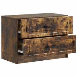 Cabinet de chevet avec tiroir Chêne fumé 62 x 34,5 x 44,5 cm 618411618411