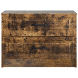 Cabinet de chevet avec tiroir Chêne fumé 62 x 34,5 x 44,5 cm 618411618411