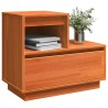 Cabinet de chevet avec tiroir 2 pcs Cire marron 60 x 34 x 51 cm 618413618413