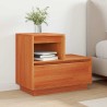 Cabinet de chevet avec tiroir 2 pcs Cire marron 60 x 34 x 51 cm 618413618413