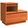 Cabinet de chevet avec tiroir 2 pcs Cire marron 60 x 34 x 51 cm 618413618413
