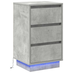 Cabinet de chevet avec tiroir Gris béton 39 x 34,5 x 65 cm 618415618415