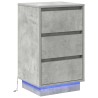 Cabinet de chevet avec tiroir Gris béton 39 x 34,5 x 65 cm 618415618415