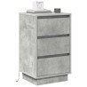 Cabinet de chevet avec tiroir Gris béton 39 x 34,5 x 65 cm 618415618415