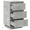 Cabinet de chevet avec tiroir Gris béton 39 x 34,5 x 65 cm 618415618415