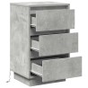 Cabinet de chevet avec tiroir Gris béton 39 x 34,5 x 65 cm 618415618415