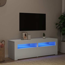 Meuble TV avec lumières LED blanc 120x35x40 cm 618417618417