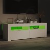 Meuble TV avec lumières LED blanc 120x35x40 cm 618417618417