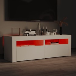 Meuble TV avec lumières LED blanc 120x35x40 cm 618417618417