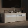 Meuble TV avec lumières LED blanc 120x35x40 cm 618417618417