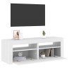 Meuble TV avec lumières LED blanc 120x35x40 cm 618417618417