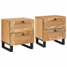 Cabinet de chevet avec tiroir 2 pcs Naturel 40 x 33 x 46 cm 618418618418