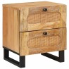 Cabinet de chevet avec tiroir 2 pcs Naturel 40 x 33 x 46 cm 618418618418