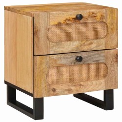 Cabinet de chevet avec tiroir 2 pcs Naturel 40 x 33 x 46 cm 618418618418