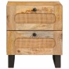Cabinet de chevet avec tiroir 2 pcs Naturel 40 x 33 x 46 cm 618418618418