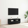 Meuble TV Chêne noir 100 x 35 x 40 cm Bois d'ingénierie 618419618419