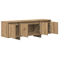 Meuble TV chêne artisanal 120x30x40,5 cm bois d'ingénierie 618420618420