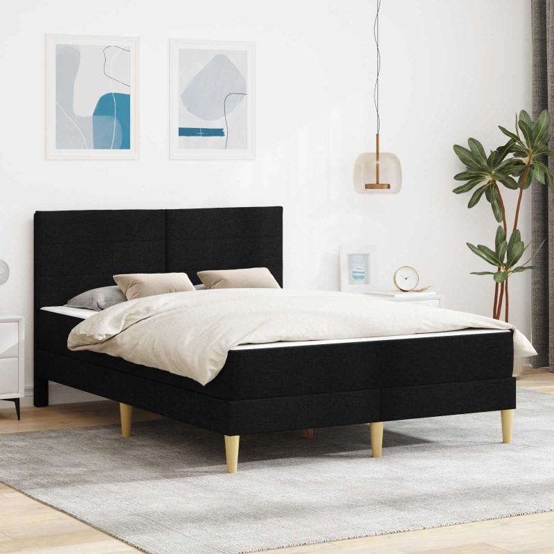 Cadre de lit Noir 120 x 190 cm Polyester 618422618422
