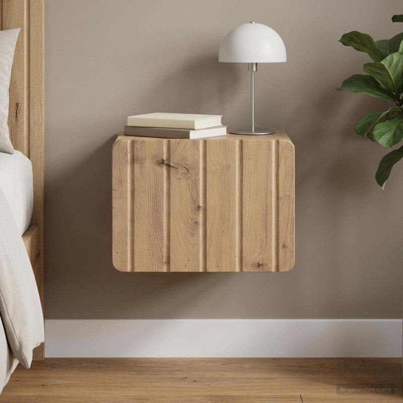Cabinet de chevet mural Chêne artisanal 33 x 34,5 x 24 cm 618424618424